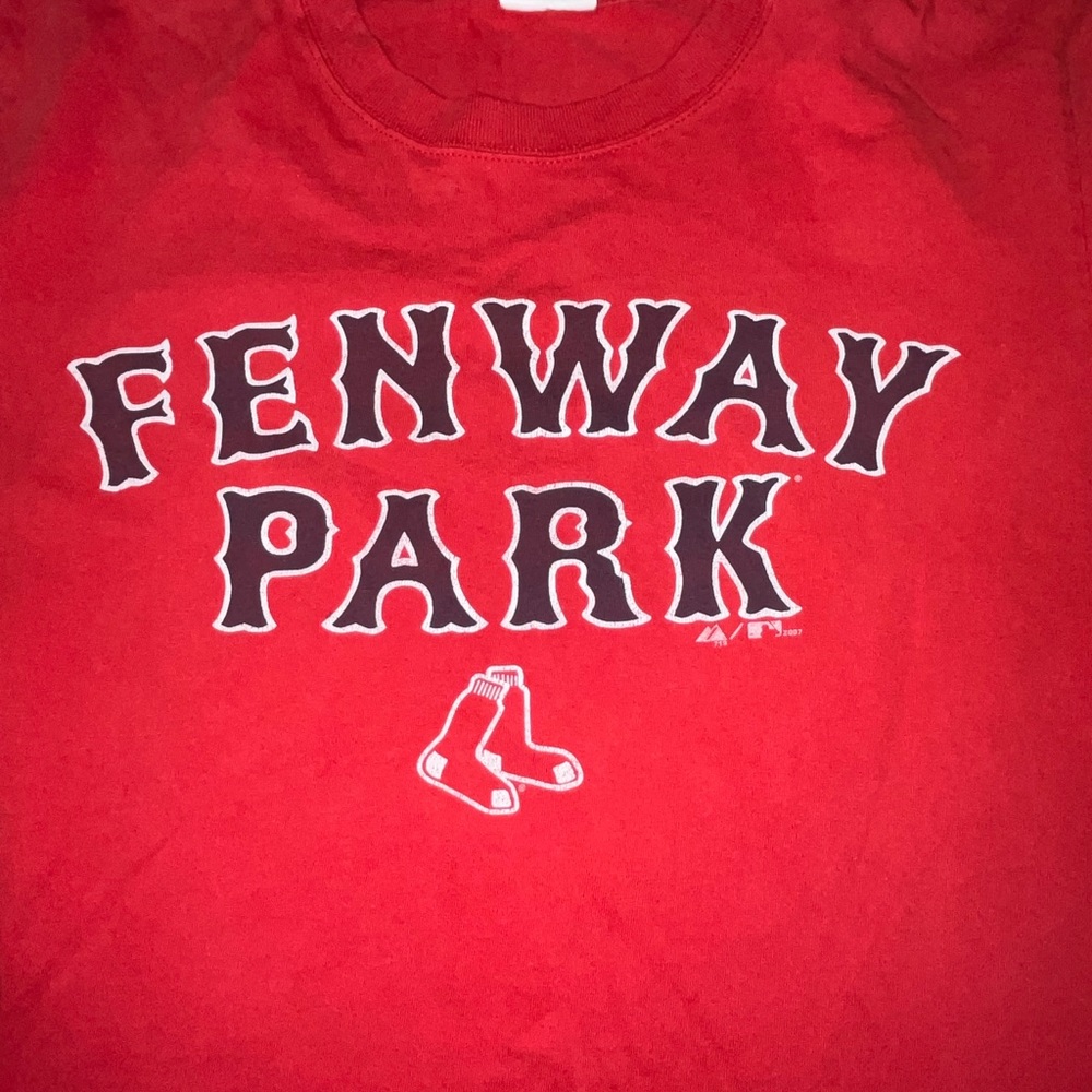 Majestic Fenway Park 100% cotton men’s short sleeve red tee shirt size medium - Picture 3 of 7